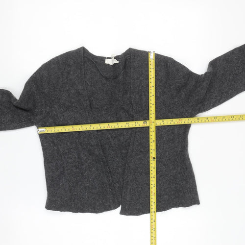 Seasalt Cornwall Women's Grey Alpaca Wool Open Cardigan UK 12