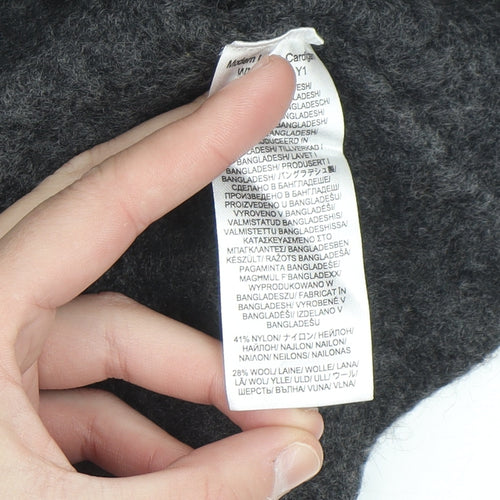 Seasalt Cornwall Women's Grey Alpaca Wool Open Cardigan UK 12