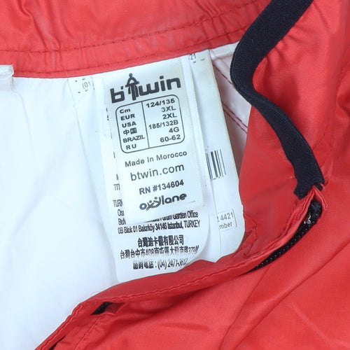 B'Twin Men's Red 2XL Windbreaker Cycling Jacket Lightweight