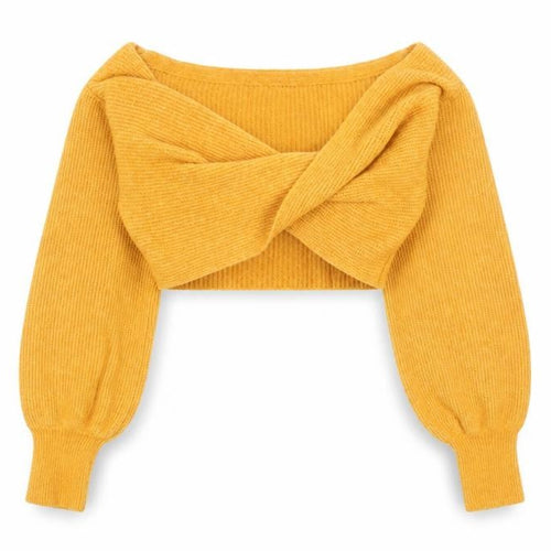 Urban Outfitters Women’s Yellow Knit Shrug Jumper XS