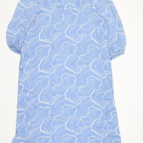 Kaffe Women Blue Viscose Shift Dress Size 10 Knee Length