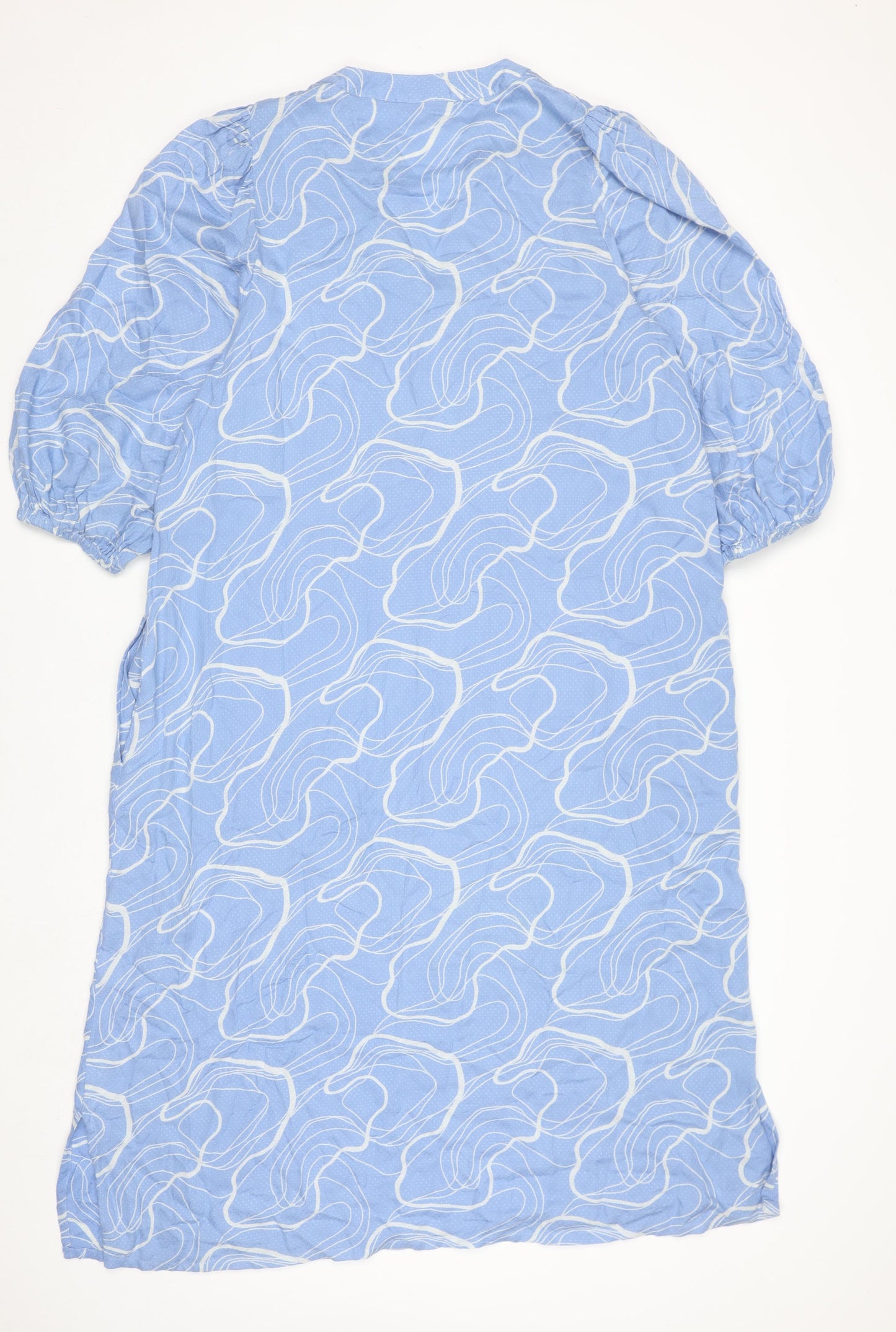 Kaffe Women Blue Viscose Shift Dress Size 10 Knee Length