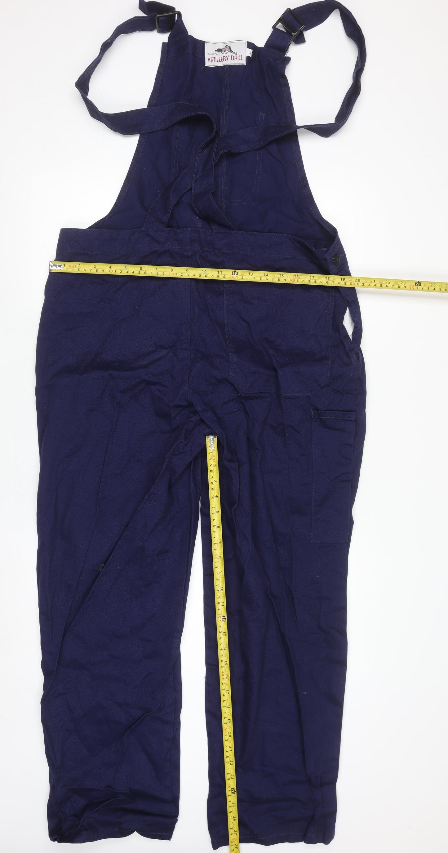 Artillery Drill Men's Blue Cotton Dungarees Size 40 Workwear