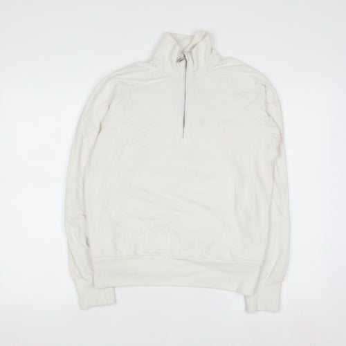 Sweaty Betty Women's White 1/2 Zip Pullover Sweatshirt Size 10