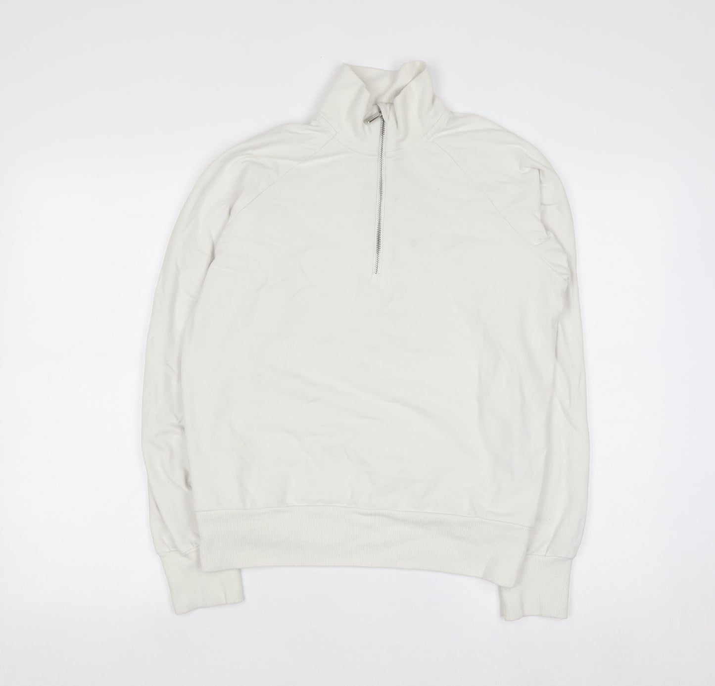 Sweaty Betty Women's White 1/2 Zip Pullover Sweatshirt Size 10