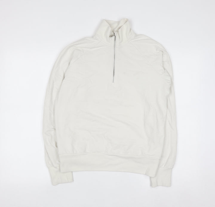 Sweaty Betty Women's White 1/2 Zip Pullover Sweatshirt Size 10