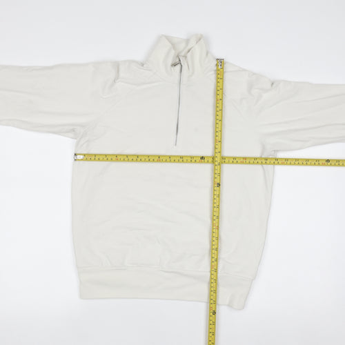 Sweaty Betty Women's White 1/2 Zip Pullover Sweatshirt Size 10