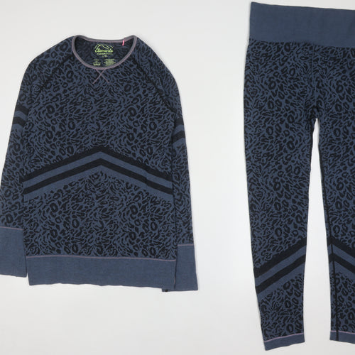Next Elements Blue Leopard Print Loungewear Tracksuit Set L