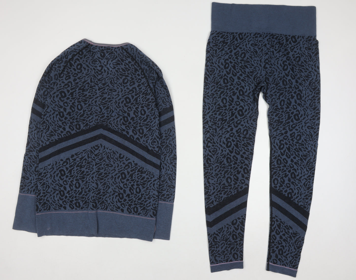 Next Elements Blue Leopard Print Loungewear Tracksuit Set L