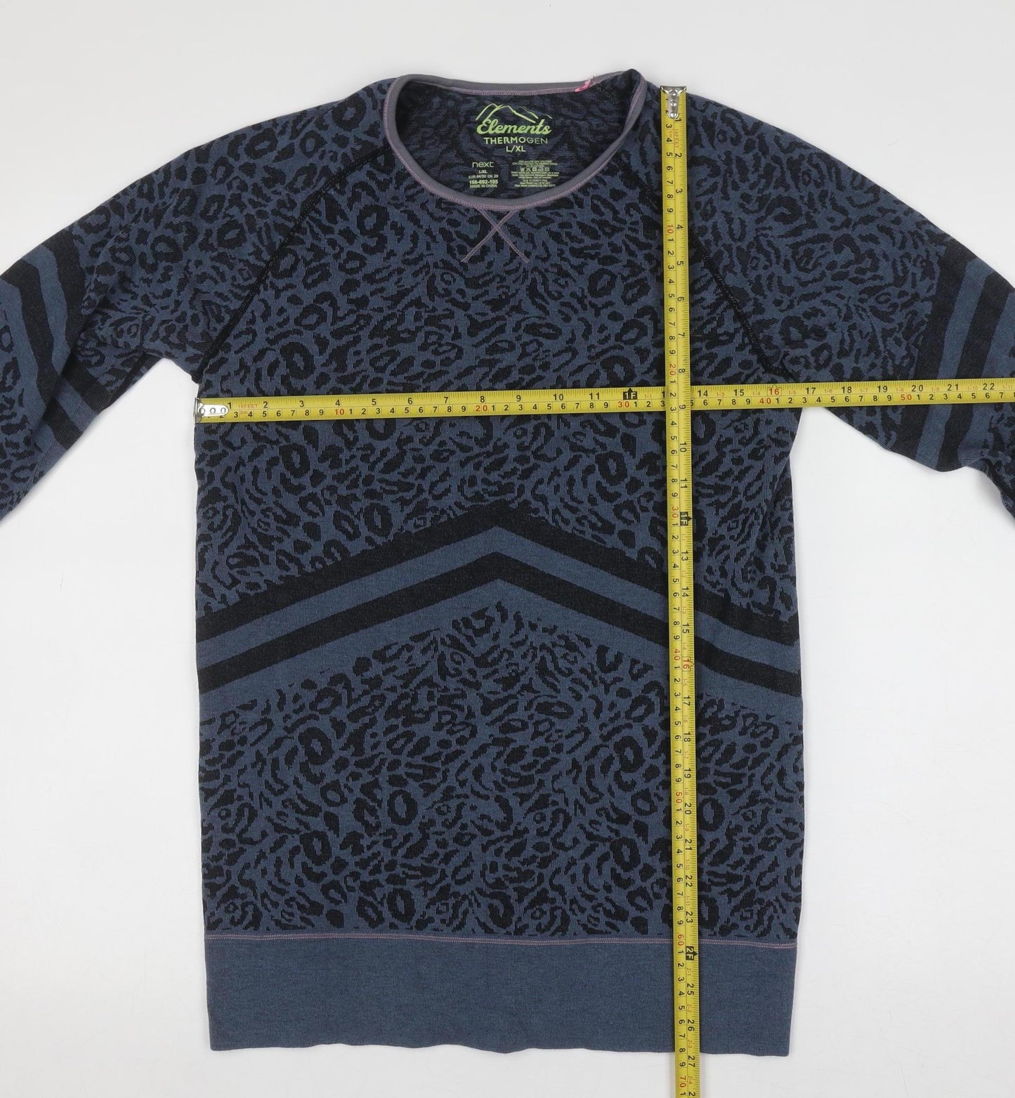 Next Elements Blue Leopard Print Loungewear Tracksuit Set L