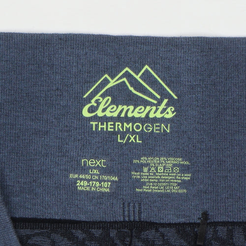 Next Elements Blue Leopard Print Loungewear Tracksuit Set L