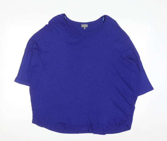 Phase Eight Women Blue Jersey Relaxed T-Shirt Size 16