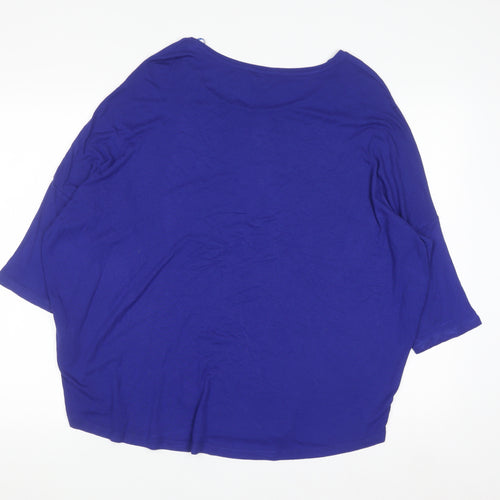 Phase Eight Women Blue Jersey Relaxed T-Shirt Size 16