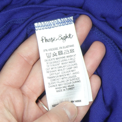 Phase Eight Women Blue Jersey Relaxed T-Shirt Size 16