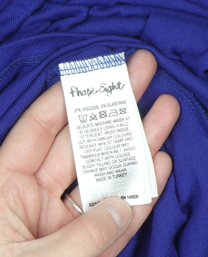Phase Eight Women Blue Jersey Relaxed T-Shirt Size 16