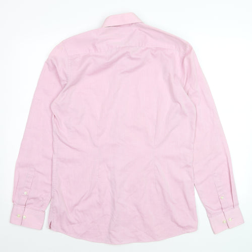 Next Men's Pink Slim Fit Long Sleeve Dress Shirt 15.5in 39cm