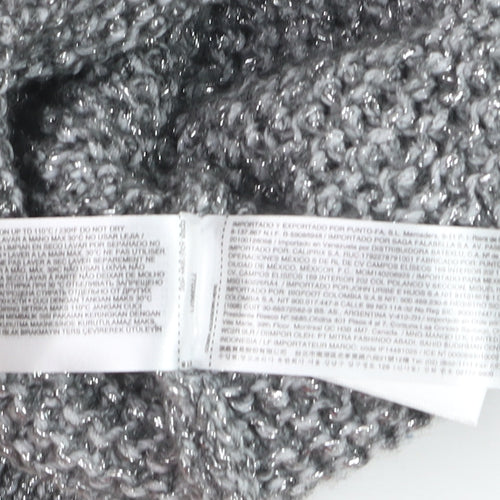 Mango Womens Grey Chunky-Knit Cardigan Small