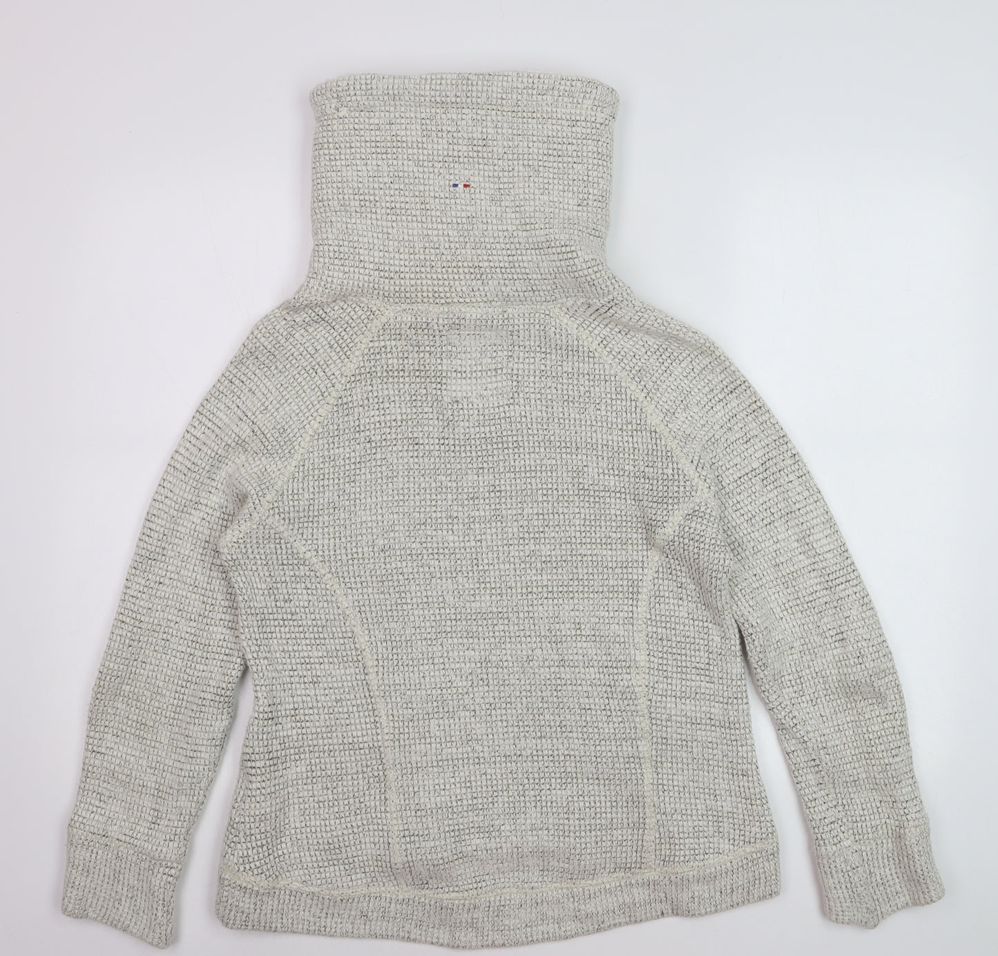 Superdry Women Beige Knitted Pullover Hoodie Size M Warm Winter