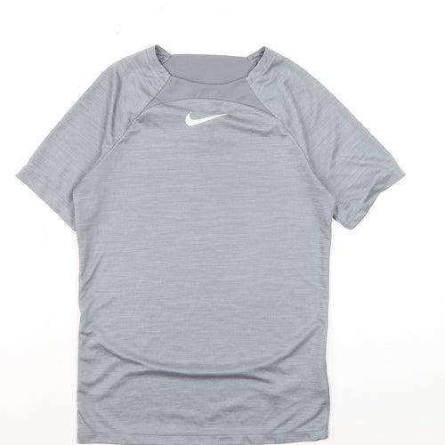 Nike Boys Grey Dri-FIT Short Sleeve Athletic Pullover T-Shirt S
