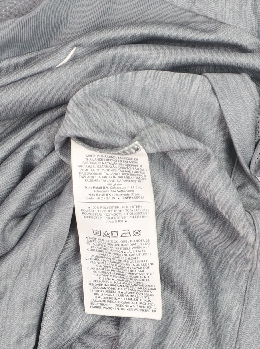Nike Boys Grey Dri-FIT Short Sleeve Athletic Pullover T-Shirt S