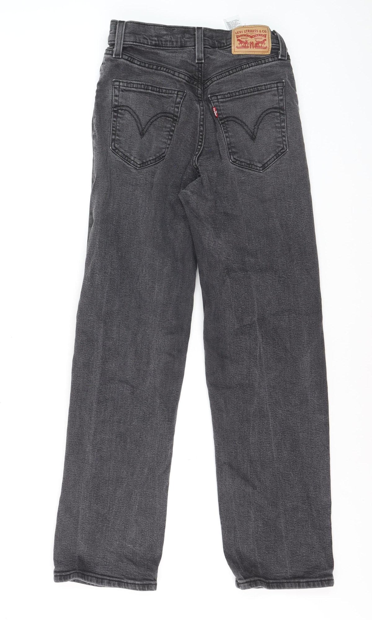 Levi's Women's Grey Ribcage Straight High Rise Jeans Size 26