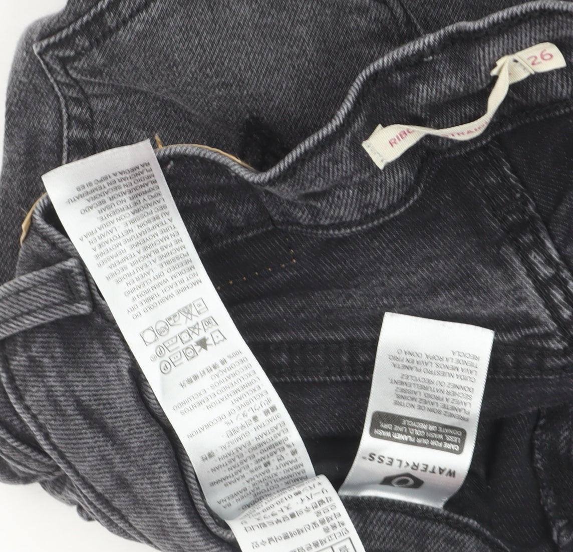Levi's Women's Grey Ribcage Straight High Rise Jeans Size 26