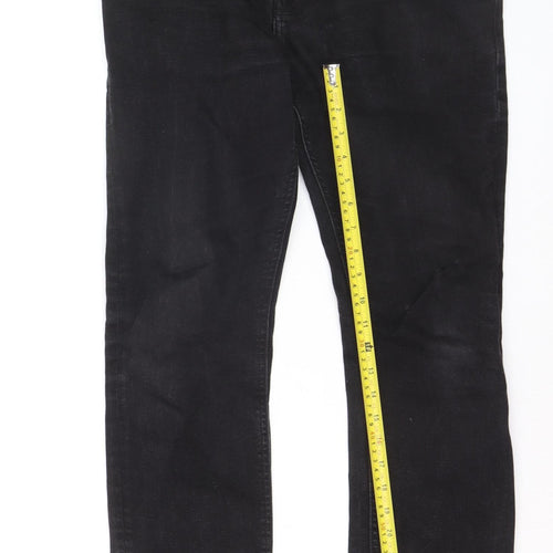 LTB Mens Black Slim Straight Jeans W34 L32 Stretch Denim