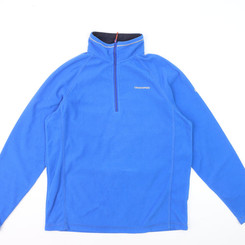 Craghoppers Men's Blue Fleece 1/4 Zip Pullover Sweatshirt M