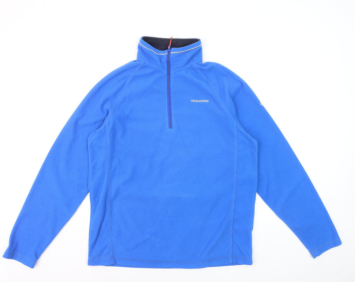 Craghoppers Men's Blue Fleece 1/4 Zip Pullover Sweatshirt M