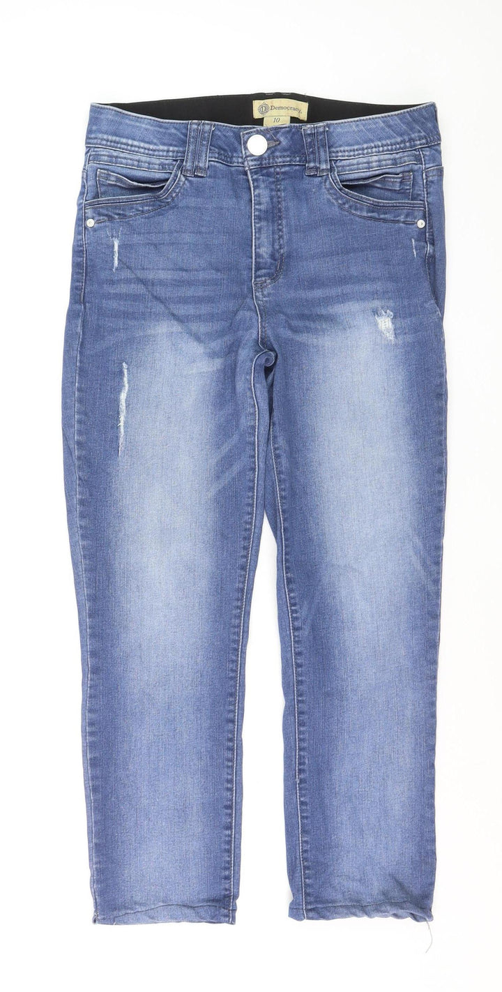 Democracy Womens Blue Size 10 Mid Rise Skinny Stretch Jeans