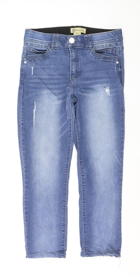Democracy Womens Blue Size 10 Mid Rise Skinny Stretch Jeans