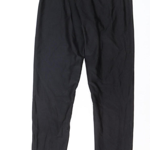 Bershka Womens Black S Mid Rise Stretch Jersey Leggings