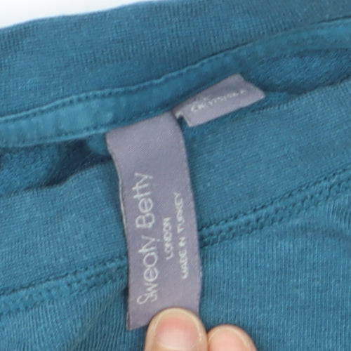 Sweaty Betty Women Blue Cotton Relaxed Pullover Jumper Size 12