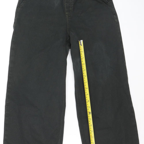 Spanx Women Black M Wide-Leg Jeans with Button Detail