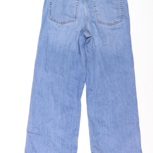 Marks and Spencer Women's Blue Wide-Leg Jeans Size 8 Short