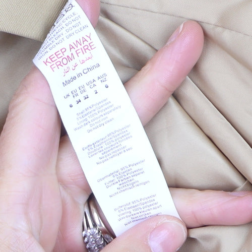 PrettyLittleThing Women’s Beige Regular Fit Single-Breasted Blazer UK 6