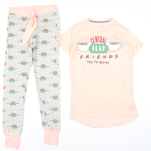 Love To Lounge Friends Central Perk Pink Pyjama Set Women’s Size S 6-8