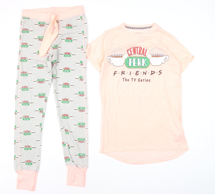 Love To Lounge Friends Central Perk Pink Pyjama Set Women’s Size S 6-8