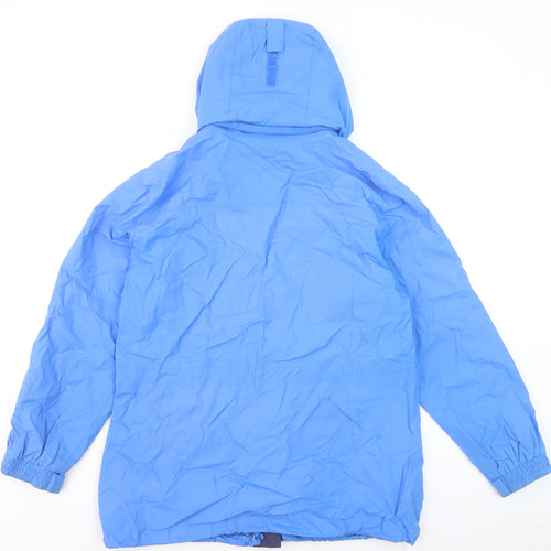 Jack Murphy Women's Blue Waterproof Hooded Rain Coat UK 14