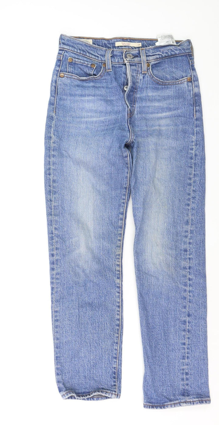 Levi's Women's Blue Wedgie Straight High Rise Jeans Size 24