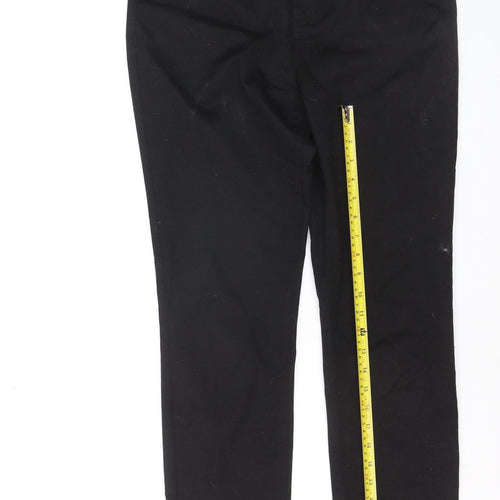 Wallis Women Black Size 12 Skinny Stretch Zip Jeans