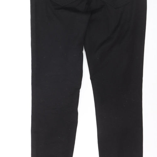 Wallis Women Black Size 12 Skinny Stretch Zip Jeans