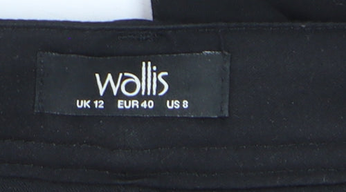 Wallis Women Black Size 12 Skinny Stretch Zip Jeans