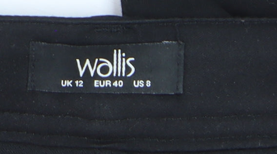 Wallis Women Black Size 12 Skinny Stretch Zip Jeans