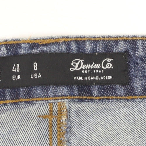 Denim Co. Women Blue Tie-Dye Hot Pants Denim Shorts Size 12