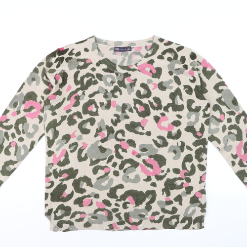 Marks and Spencer Women Multicoloured Animal Print Jumper Size 16
