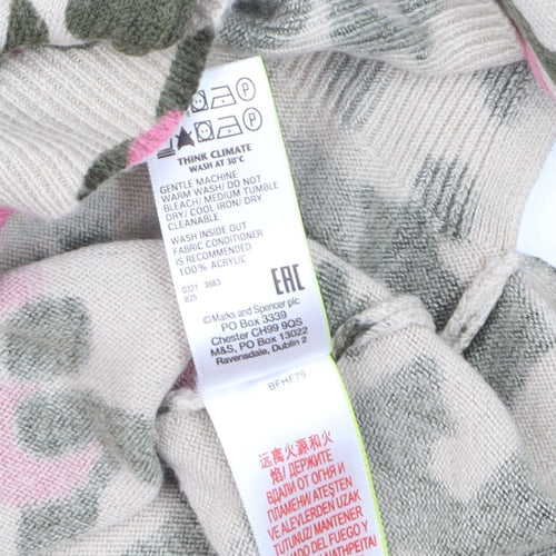 Marks and Spencer Women Multicoloured Animal Print Jumper Size 16