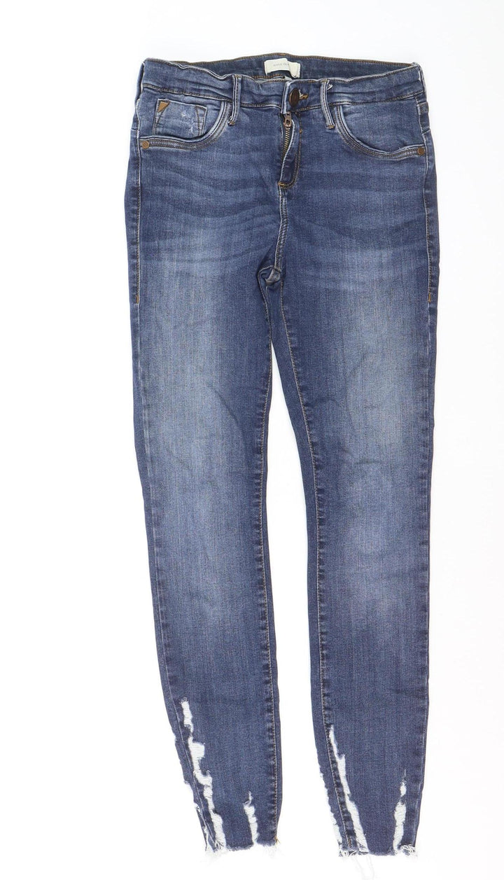 River Island Womens Blue Size 10 Skinny Distressed Stretch Jeans
