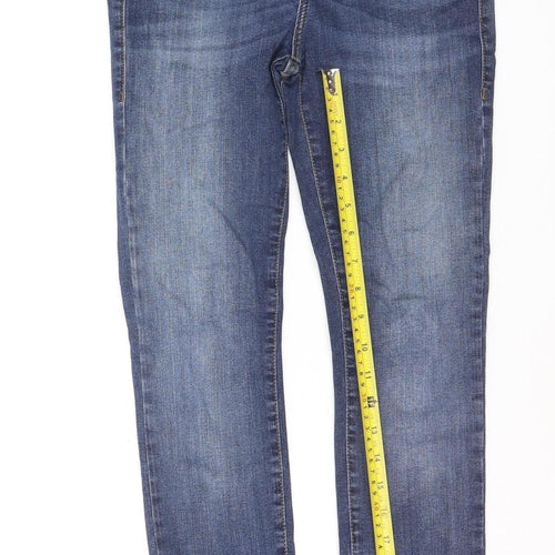 River Island Womens Blue Size 10 Skinny Distressed Stretch Jeans