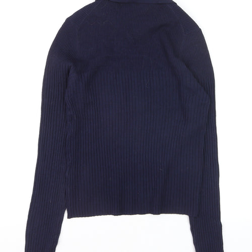 Primark Women's Blue Collared Button Cardigan Jumper Size M